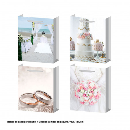 Borsa immagini matrimonio 400x310x120mm 4ms gr