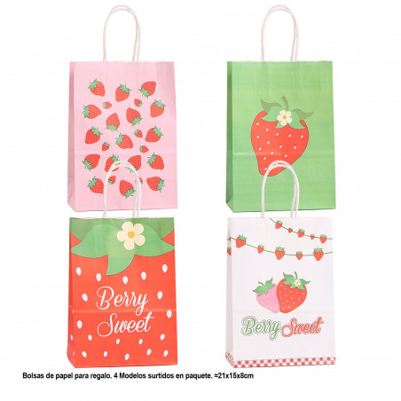 Sacca fragole berry sweet 21x15x8cm 4ms
