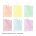 Borsa colori pastello macaron 33x26x12cm 6ms gr