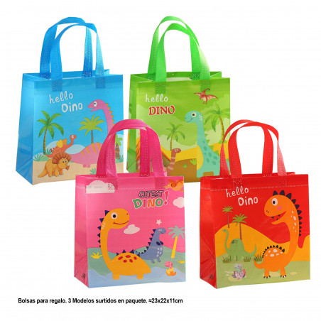 Borsa hello dino quadrata 23x22x11cm 4ms
