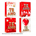 Borsa San Valentino ti amo cuori 40x30x12cm 4ms gr
