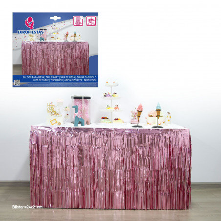 Faldone metalizzato 425x74cm oro rosa