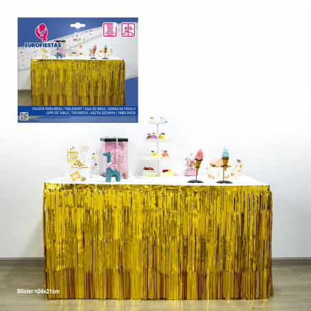 Faldone metalizzato 425x74cm oro