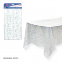 Tovaglia bianca con stelle argentate 220x132cm