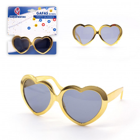 Occhiali cuori oro