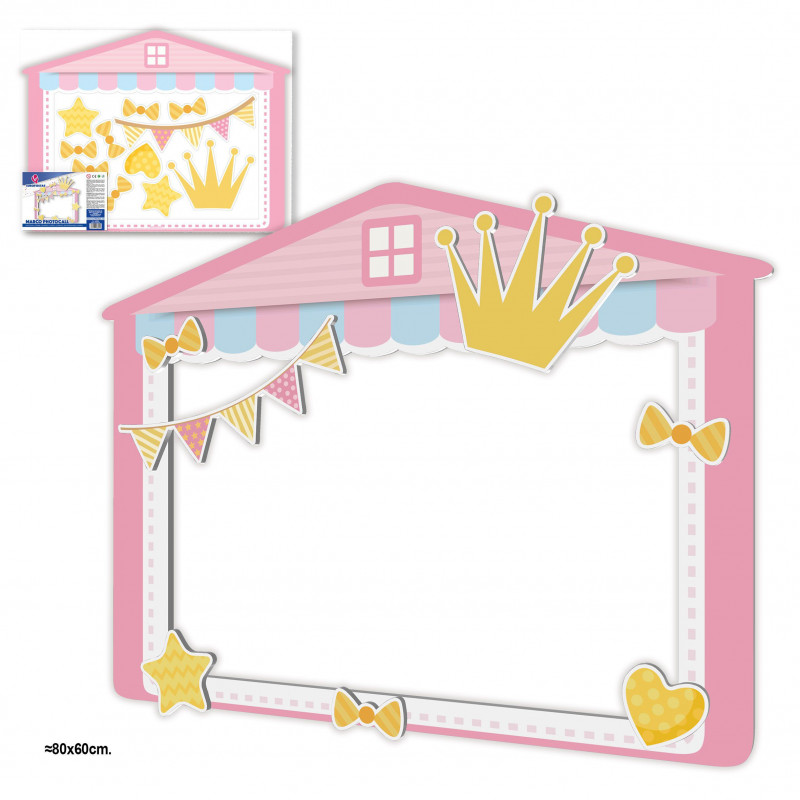Photocall Casita Rosa con Corona