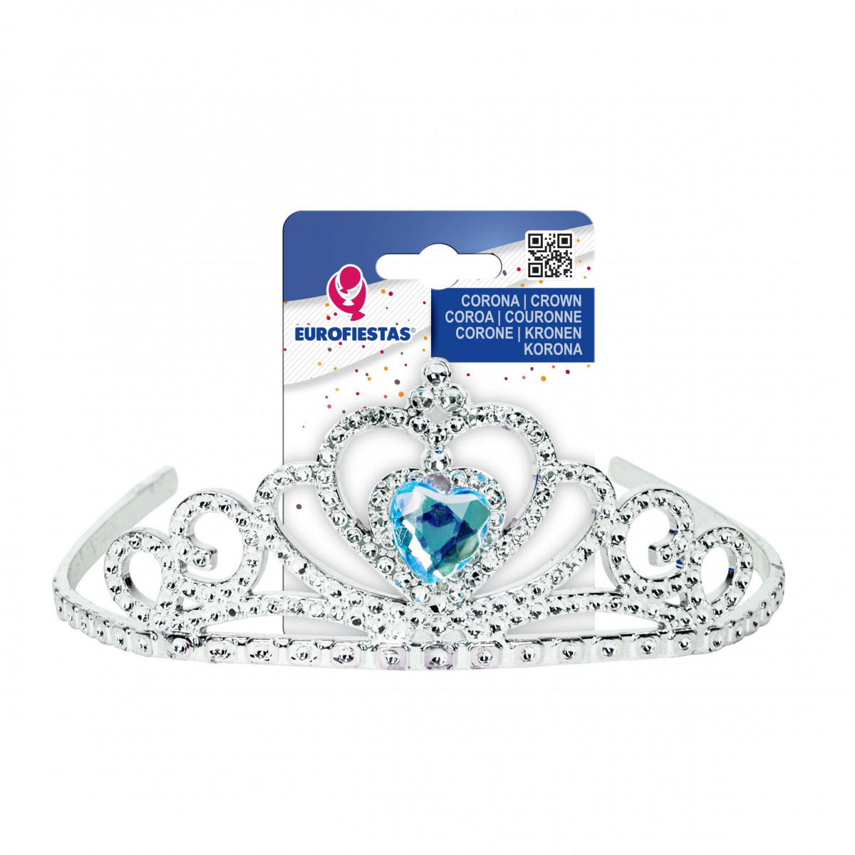 Corona diamante cuore blu
