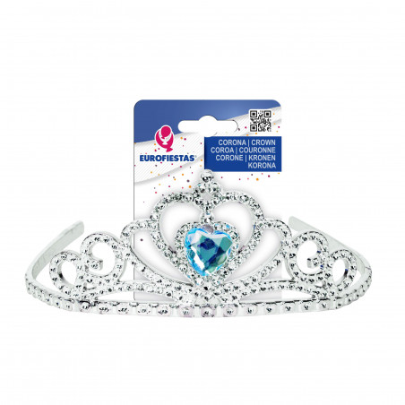 Corona diamante cuore blu