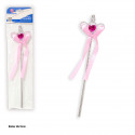 Bacchetta cuore con fiocco rosa