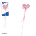 Bacchetta cuore glitter rosa