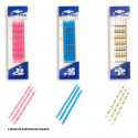 Candeline di compleanno fini assortite glitterate
