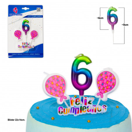 Candela felice compleanno toni n. 6