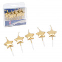 5 candele stella oro