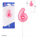 Candela chubby rosa n. 6