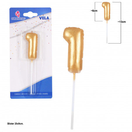 Candelina chubby oro n. 1