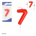 Candela rossa numero 7
