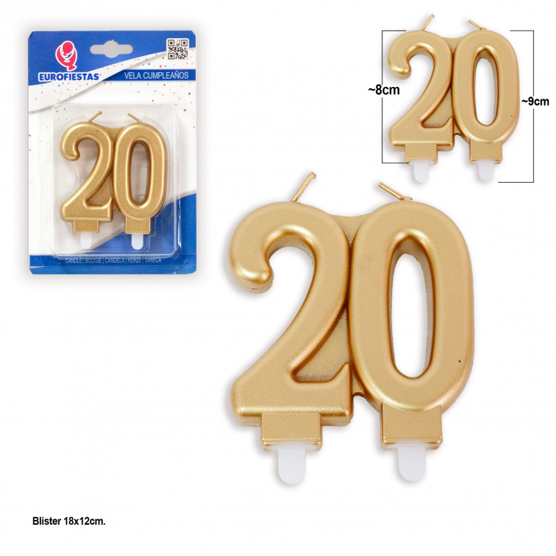 Candela a blocco d'oro 20