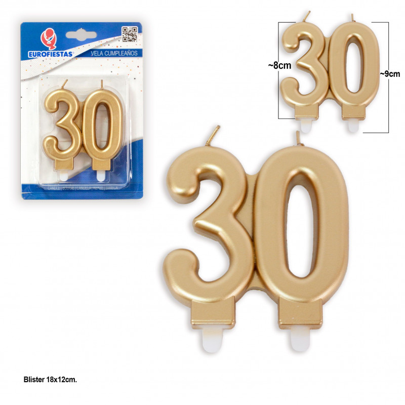 Candela a blocco d'oro 30