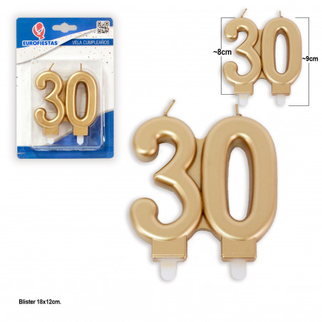 Candela a blocco d'oro 30