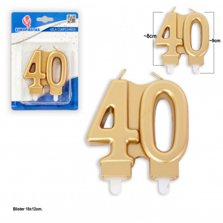 Candela a blocco d'oro 40