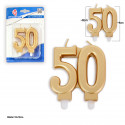 Candela a blocco d'oro 50