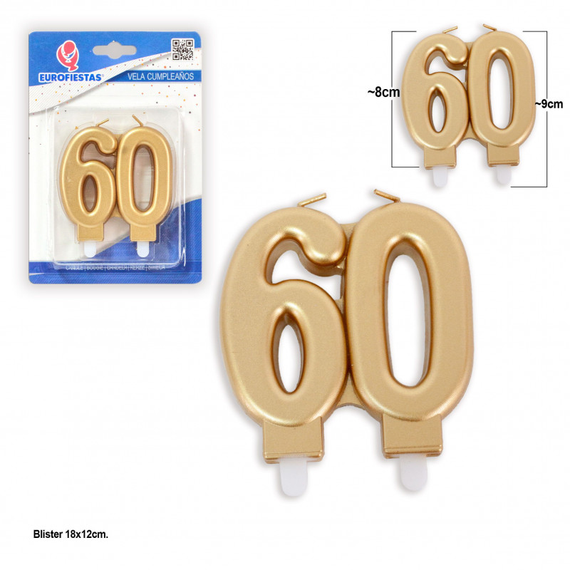 "Vela blocco oro 60"