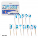Candele buon compleanno glitter blu