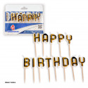 Candeline buon compleanno glitter oro