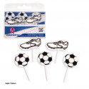 Candele Decorative a Tema Calcio Pacco da 5 pezzi per Torte e Feste Tematiche