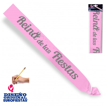 Banda rosa regina delle feste purpuree argento