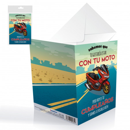 Biglietto d'auguri per moto