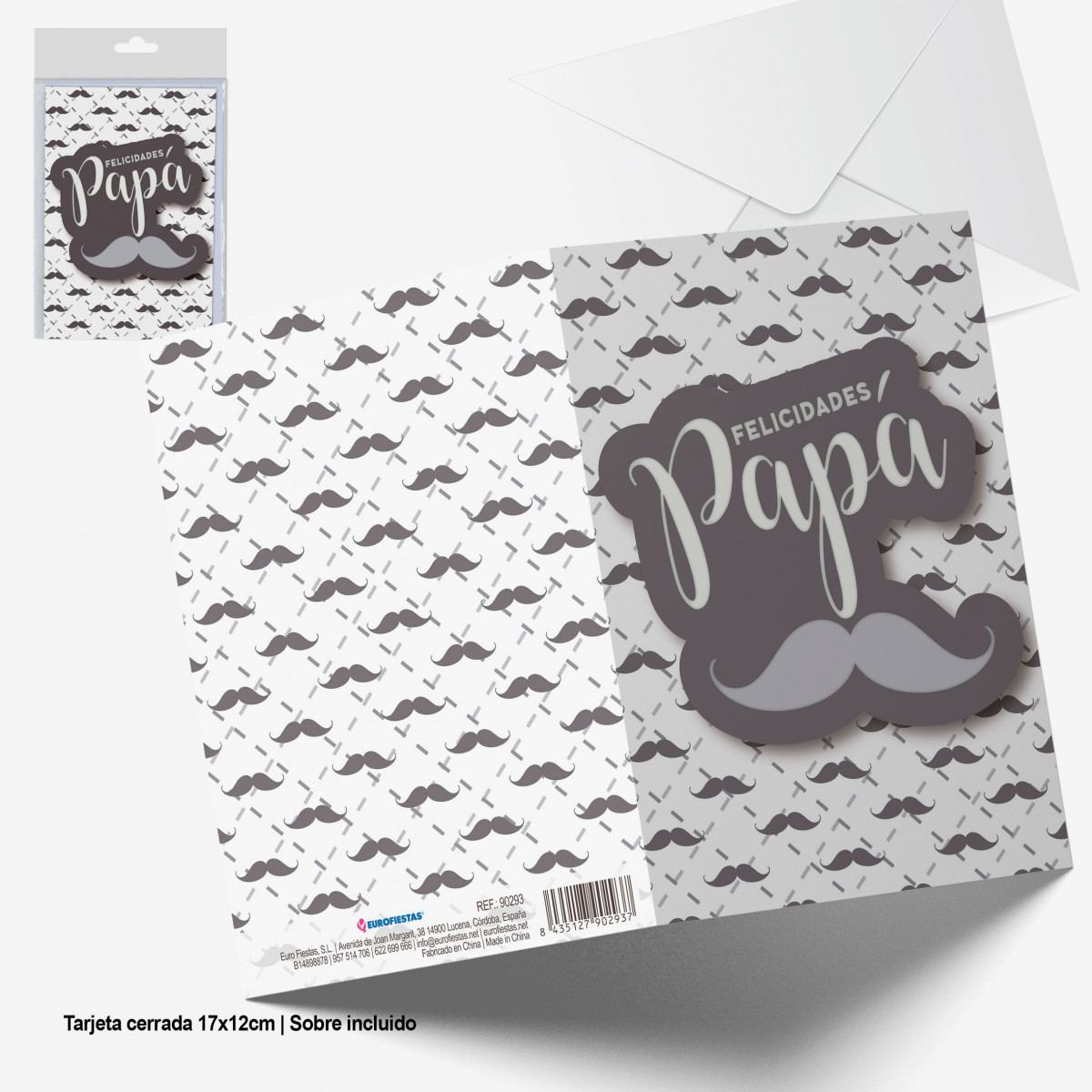 Biglietto di auguri congratulazioni papà baffi