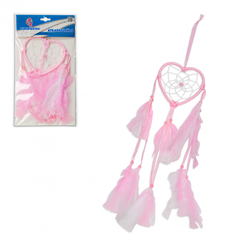 Acchiappasogni a forma di cuore 42cm colori assortiti Acchiappasogni a forma di cuore 42cm colori assortiti