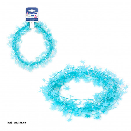 Striscia decorativa rigida stelle 5m azzurro