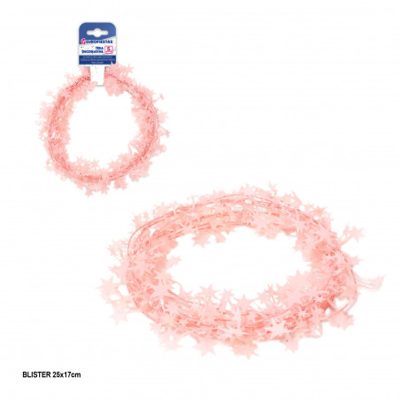 Striscia decorativa rigida stelle 5m rosa