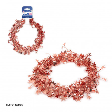 Striscia decorativa rigida stelle 5m oro rosa