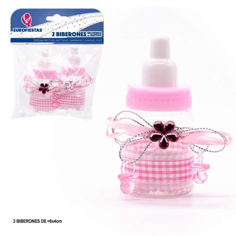 Chiusura a fiore rosa per biberon