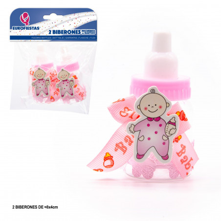 Biberon rosa per bambino in piedi