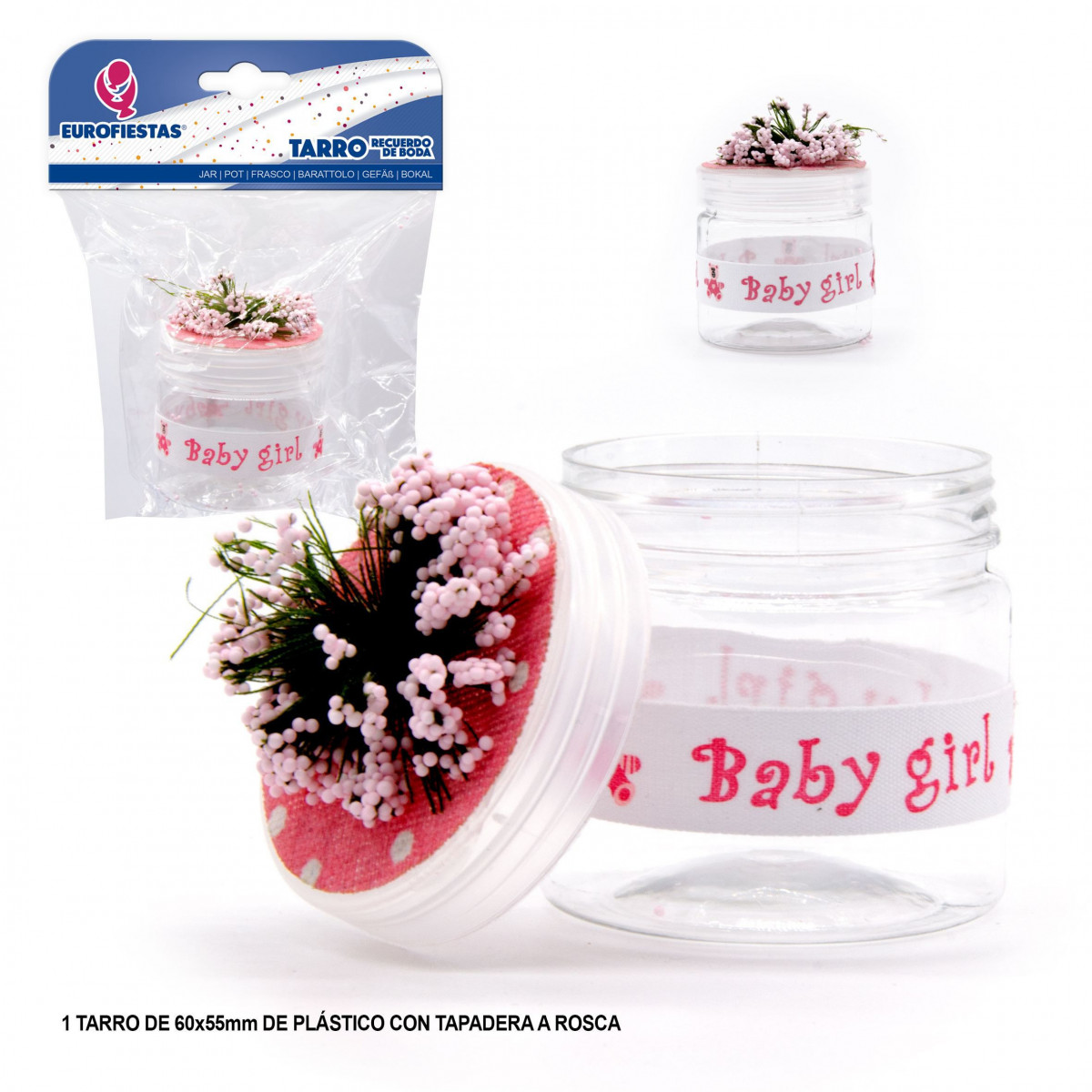 Barattolo baby girl rosa