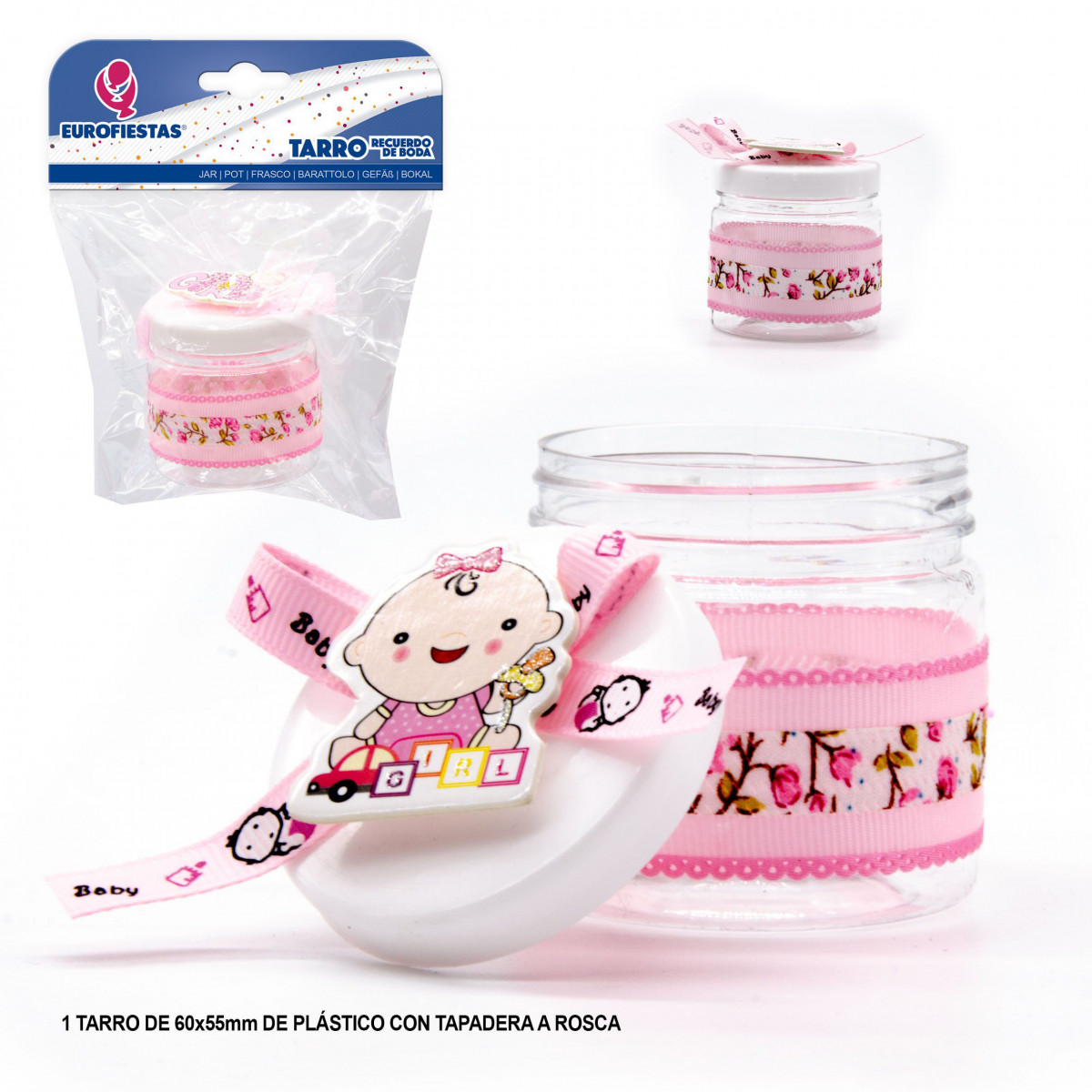 Barattolo giocattolo rosa