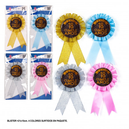 Spilla felice 18 compleanno oro 4ms