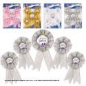 Set di fermagli addio al nubilato fiori lilla 4pz