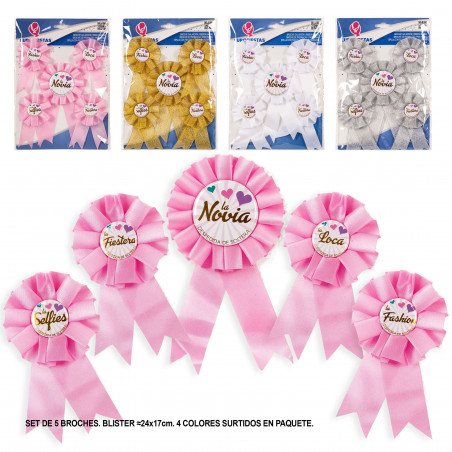 Set di spille fidanzata e motes 4 pezzi
