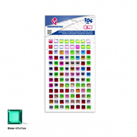 105 quadretti adesivi a colori