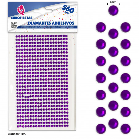 560 piccoli diamanti adesivi viola