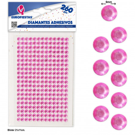 260 diamanti adesivi rosa med