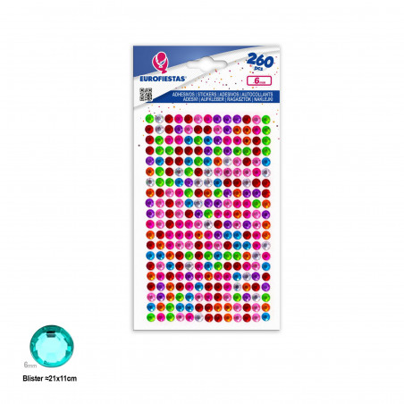 Diamanti adesivi in colori assortiti, glitter multicolore per le tue creazioni