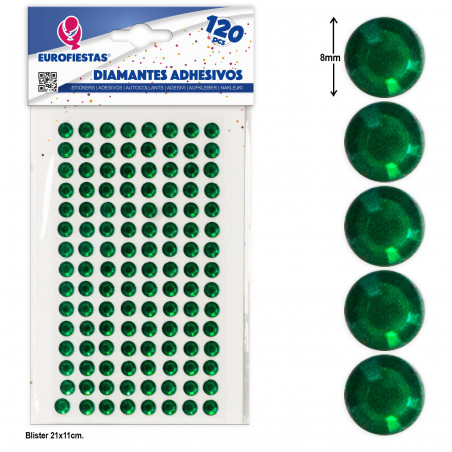 Diamanti adesivi verdi da 120 gr