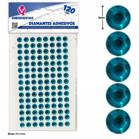 Diamanti adesivi turchese da 120 gr