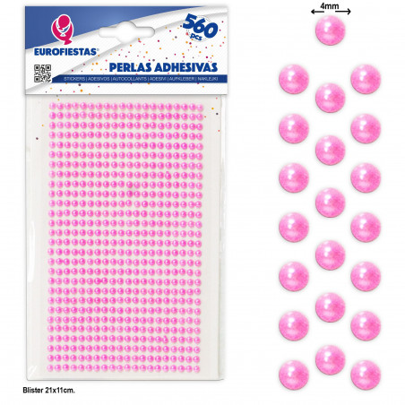 Perle adesive fucsia per scrapbooking, confezione da 560 unità